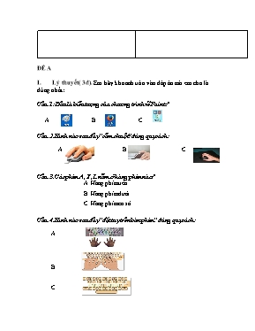 Đề và đáp án kiểm tra học kì I Tin học lớp 2